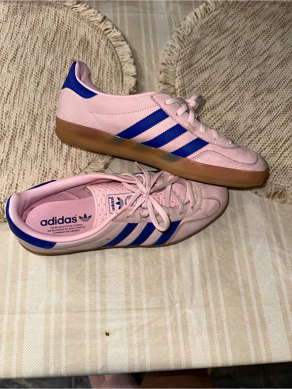adidas Women’s Pink & Blue Gazelle Sneakers